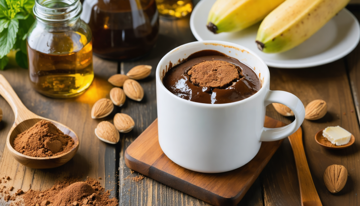 découvrez notre recette express et facile du mug cake chocolat sain, parfait pour une pause gourmande rapide et équilibrée.